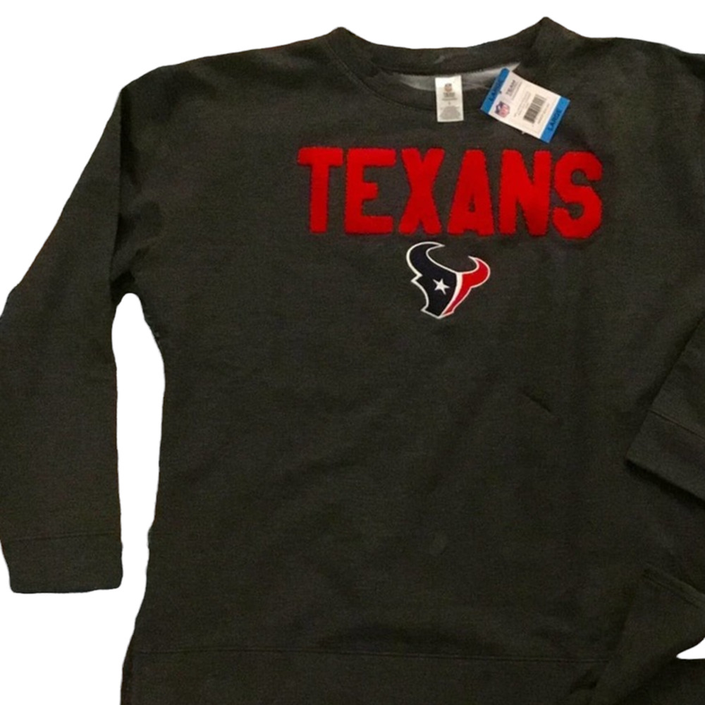 NWT Houston Texans embroidered pullover sweatshirt Size Medium